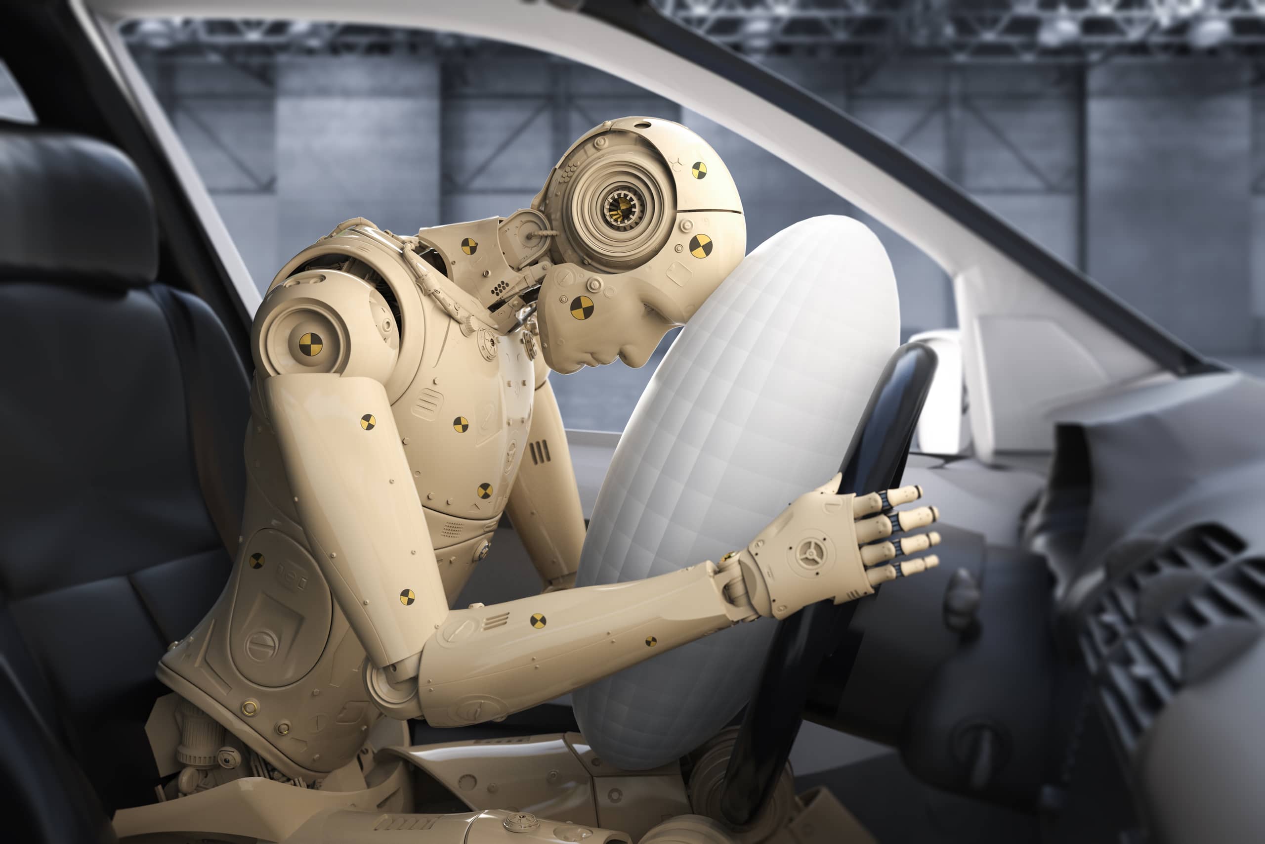 Ukázka opraveného airbagu